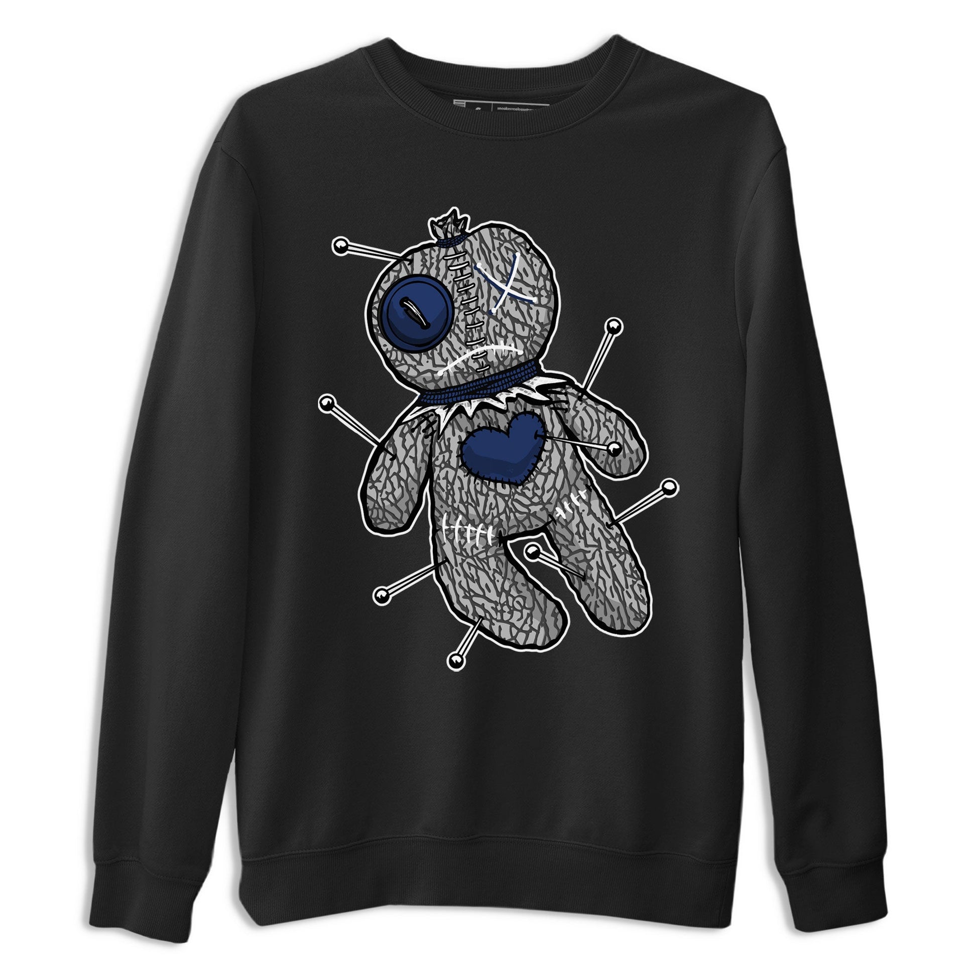 AJ3 Midnight Navy shirt to match jordans Voodoo Doll sneaker tees 3s Midnight Navy SNRT sneaker release Tees unisex cotton Black 2 crew neck shirt