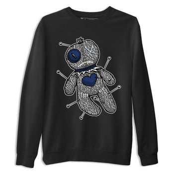 AJ3 Midnight Navy shirt to match jordans Voodoo Doll sneaker tees 3s Midnight Navy SNRT sneaker release Tees unisex cotton Black 2 crew neck shirt