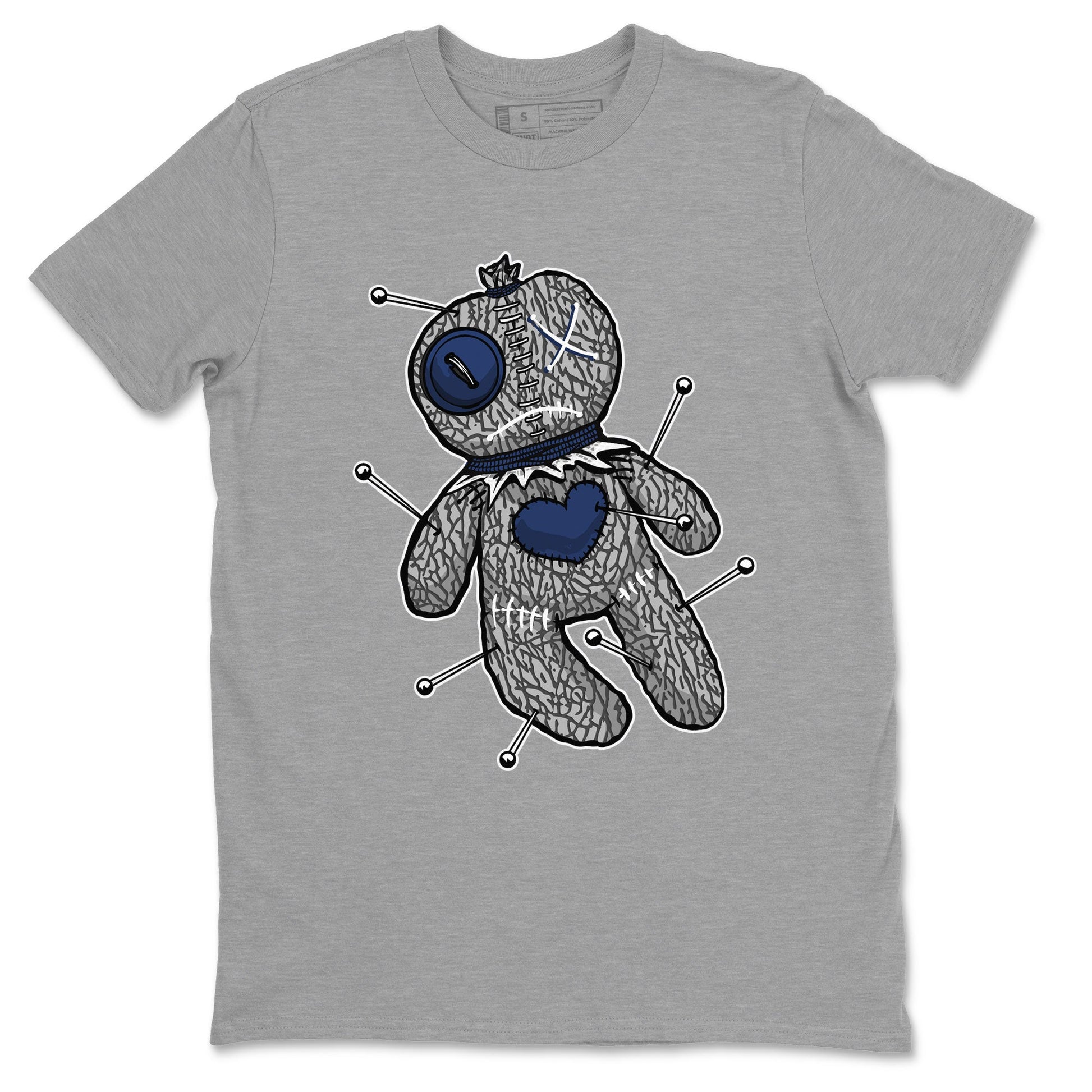 AJ3 Midnight Navy shirt to match jordans Voodoo Doll sneaker tees 3s Midnight Navy SNRT sneaker release Tees unisex cotton Heather Grey 2 crew neck shirt