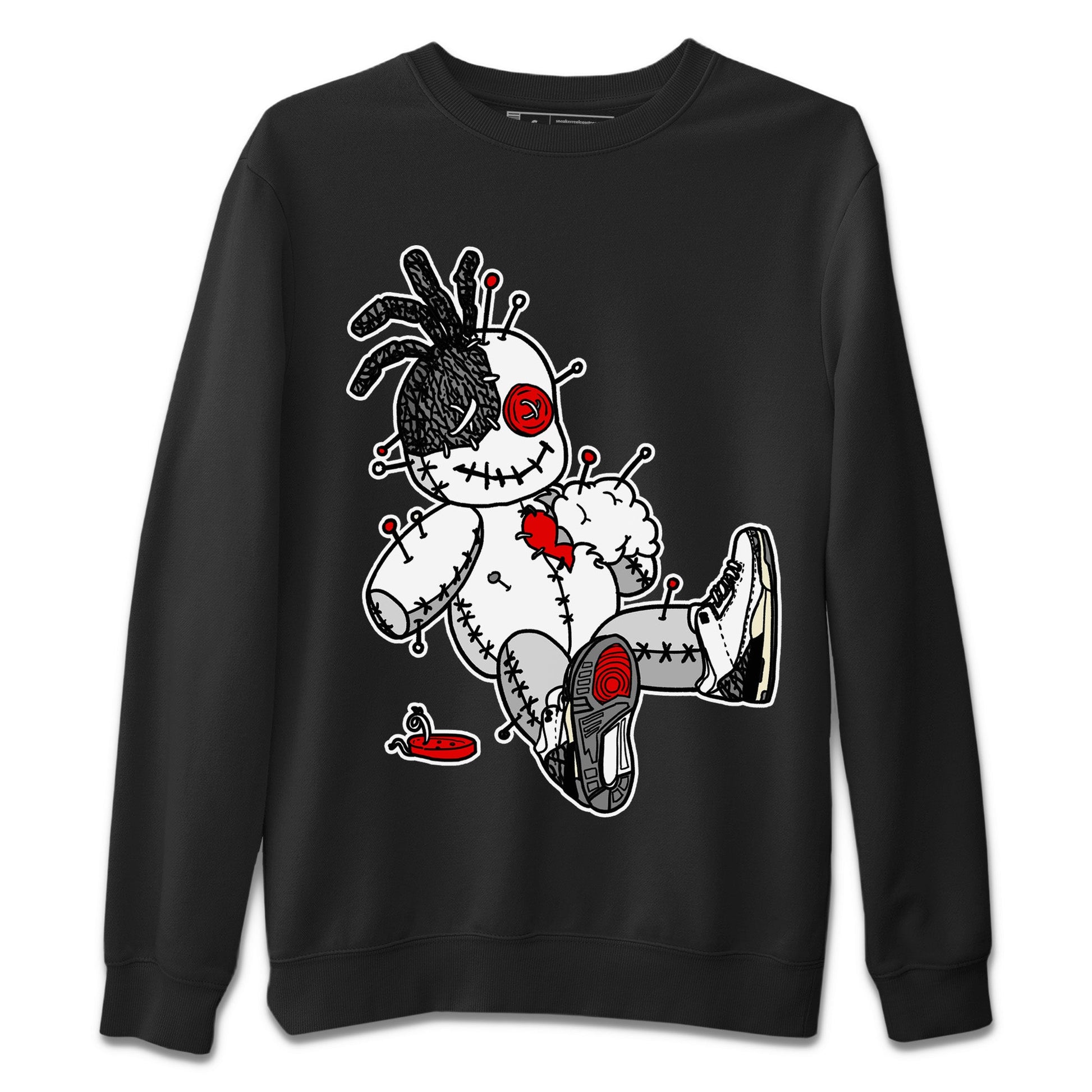 Air Jordan 3 White Cement unique Halloween sneaker tee Voodoo Doll Sneaker Tees Air Jordan 3 Retro White Cement Sneaker Release Tees Unisex Shirts Black 2