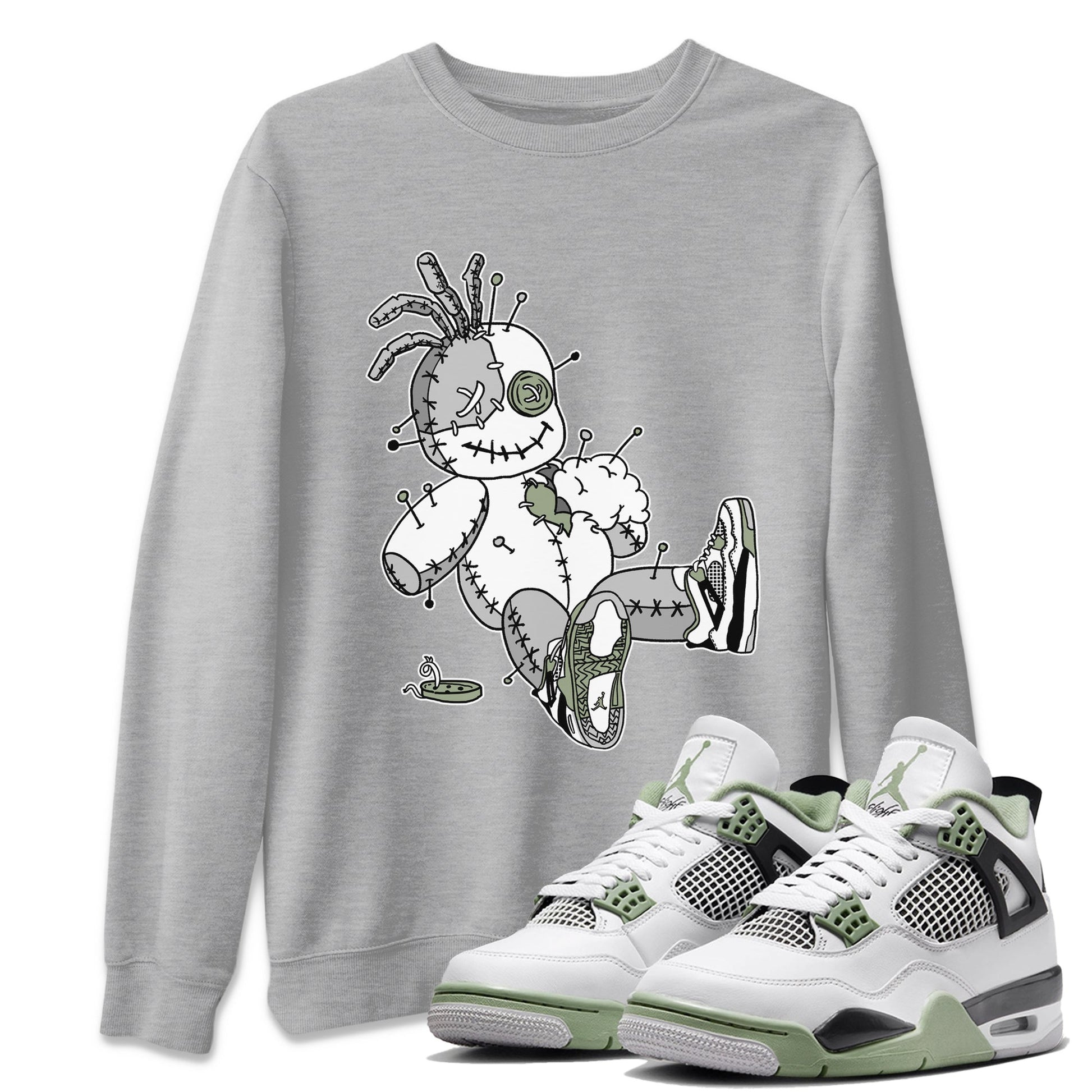 Jordan 4 Seafoam unique Halloween sneaker tee Voodoo Doll Sneaker Tees Jordan 4 Seafoam Sneaker Release Tees Unisex Shirts