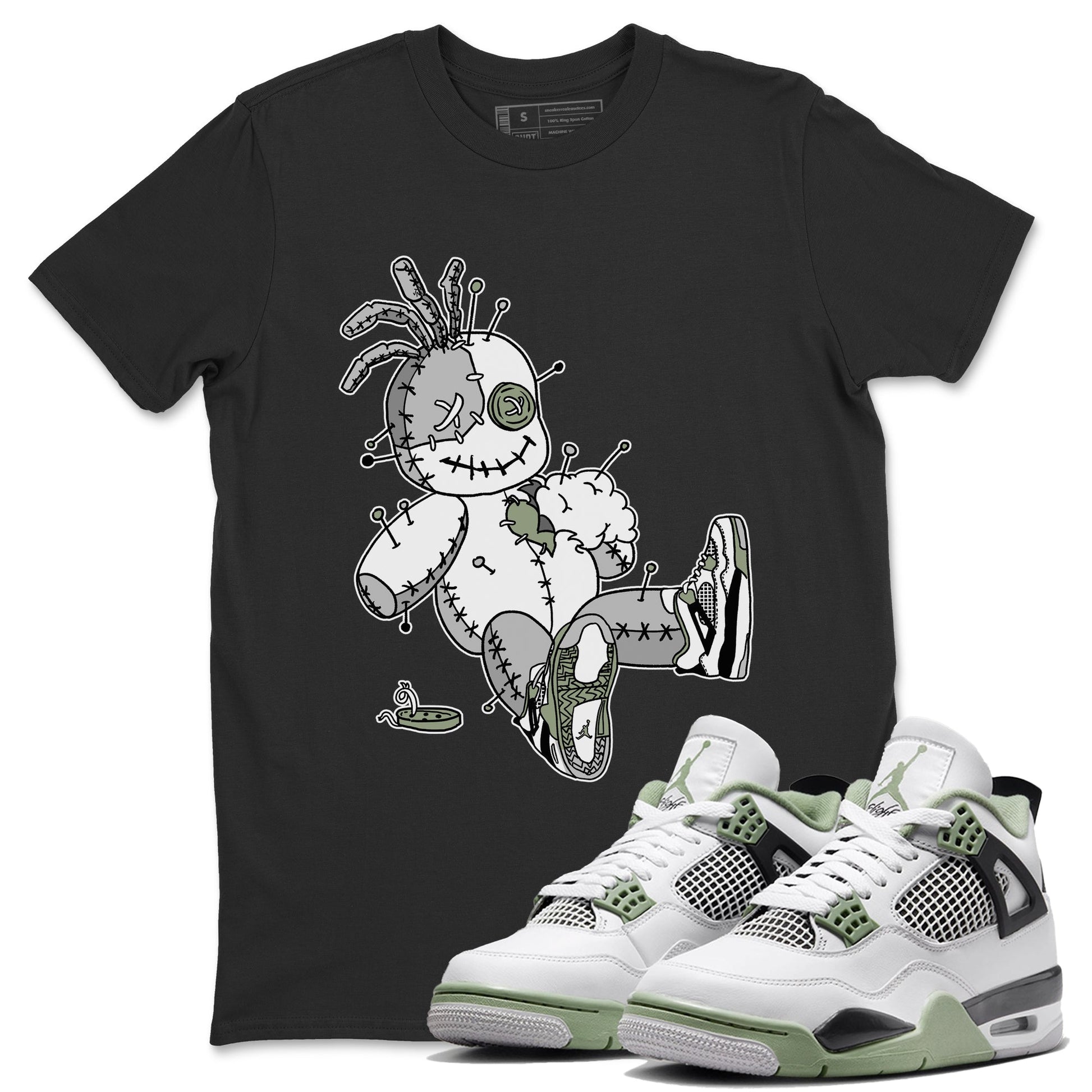 Jordan 4 Seafoam unique Halloween sneaker tee Voodoo Doll Sneaker Tees Jordan 4 Seafoam Sneaker Release Tees Unisex Shirts