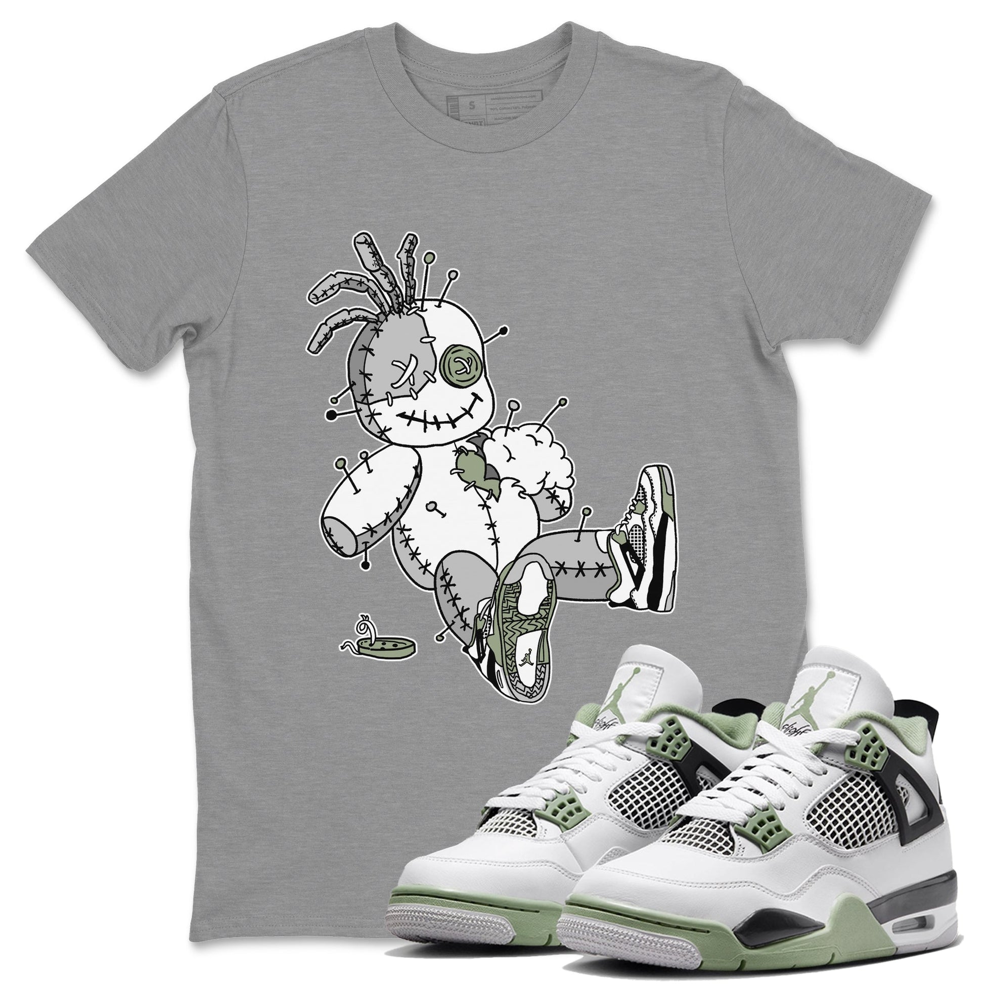 Jordan 4 Seafoam unique Halloween sneaker tee Voodoo Doll Sneaker Tees Jordan 4 Seafoam Sneaker Release Tees Unisex Shirts