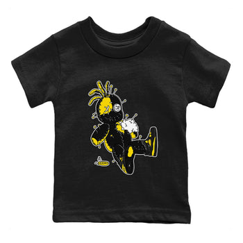 Air Jordan 4 Thunder Voodoo Doll Baby and Kids Sneaker Tees Air Jordan 4 Retro Thunder Kids Sneaker Tees Washing and Care Tip