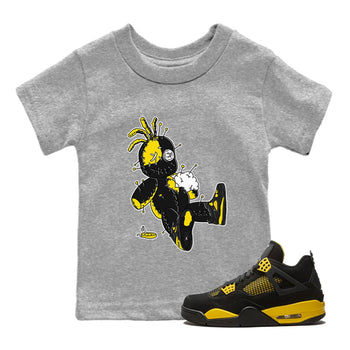 Air Jordan 4 Thunder Voodoo Doll Baby and Kids Sneaker Tees Air Jordan 4 Retro Thunder Kids Sneaker Tees Size Chart