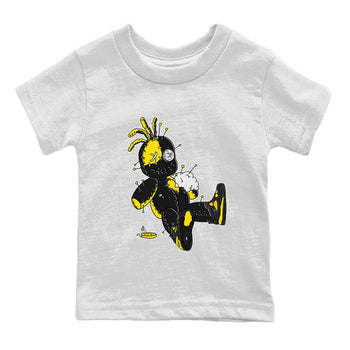 Air Jordan 4 Thunder unique Halloween sneaker tee Voodoo Doll Sneaker Tees Air Jordan 4 Retro Thunder Sneaker Release Tees Kids Shirts White 2