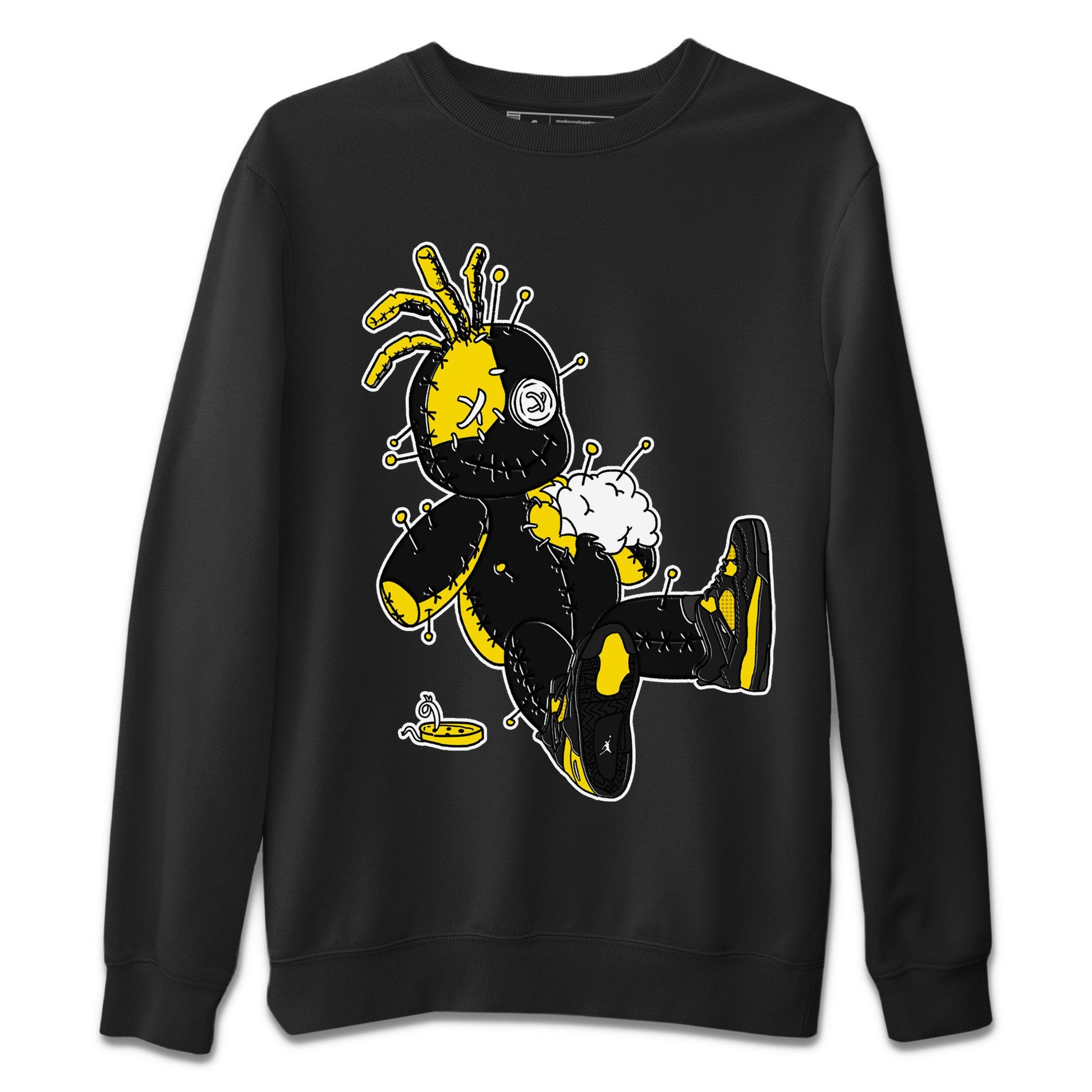 Air Jordan 4 Thunder unique Halloween sneaker tee Voodoo Doll Sneaker Tees Air Jordan 4 Retro Thunder Sneaker Release Tees Unisex Shirts Black 2