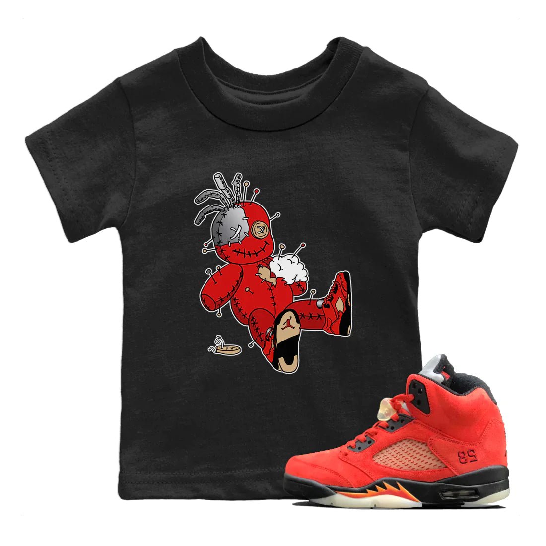 Jordan 5 Mars For Her unique Halloween sneaker tee Voodoo Doll Sneaker Tees Jordan 5 Mars For Her Sneaker Release Tees Kids Shirts