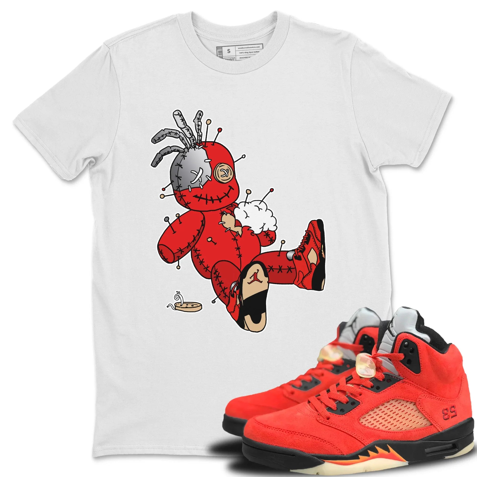 Jordan 5 Mars For Her unique Halloween sneaker tee Voodoo Doll Sneaker Tees Jordan 5 Mars For Her Sneaker Release Tees Unisex Shirts
