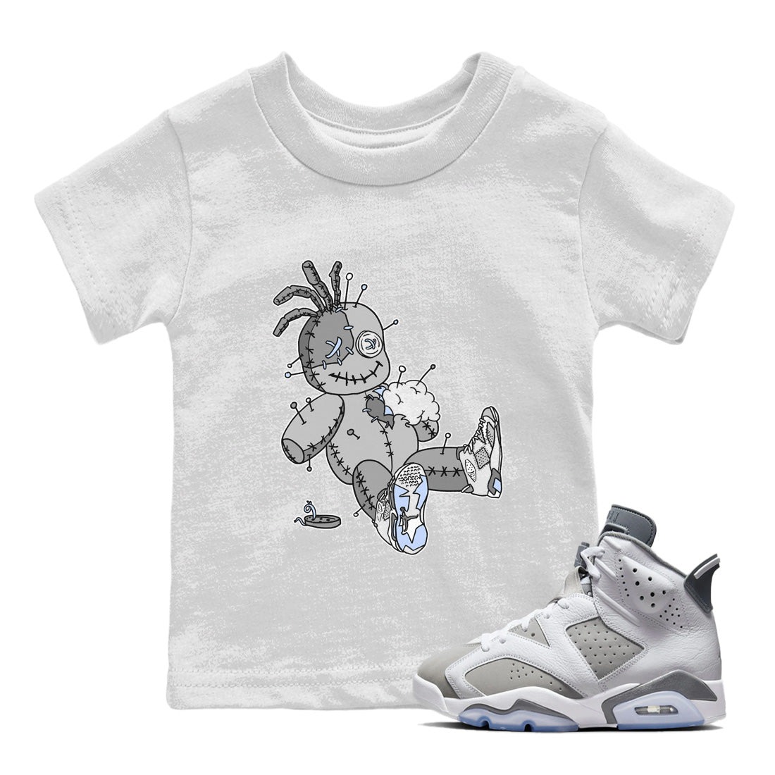 Jordan 6 Cool Grey Sneaker Match Tees Voodoo Doll Sneaker Tees Jordan 6 Cool Grey Sneaker Release Tees Kids Shirts