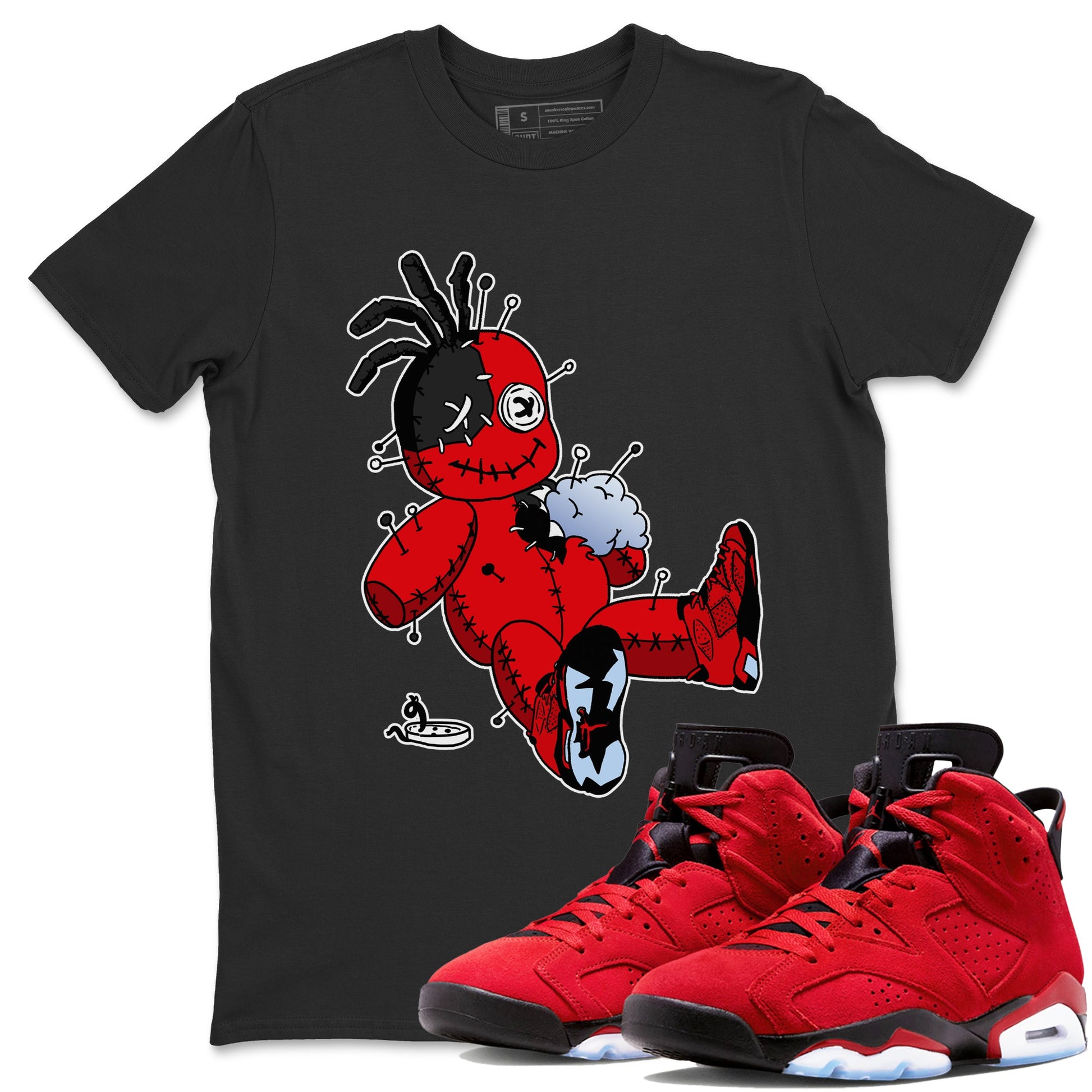 Air Jordan 6 Toro Bravo unique Halloween sneaker tee Voodoo Doll Sneaker Tees Air Jordan 6 Toro Tees Unisex Shirts Black 1