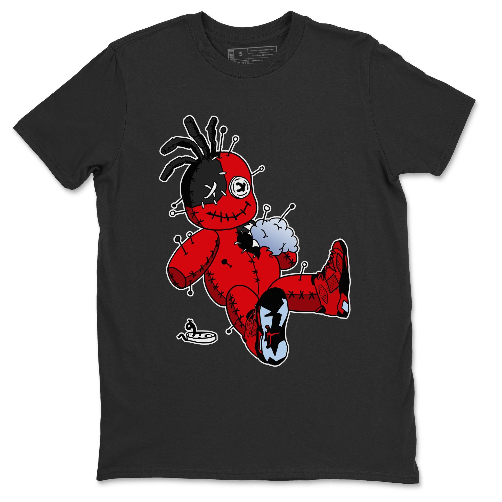 Air Jordan 6 Toro Bravo unique Halloween sneaker tee Voodoo Doll Sneaker Tees Air Jordan 6 Toro Tees Unisex Shirts Black 2