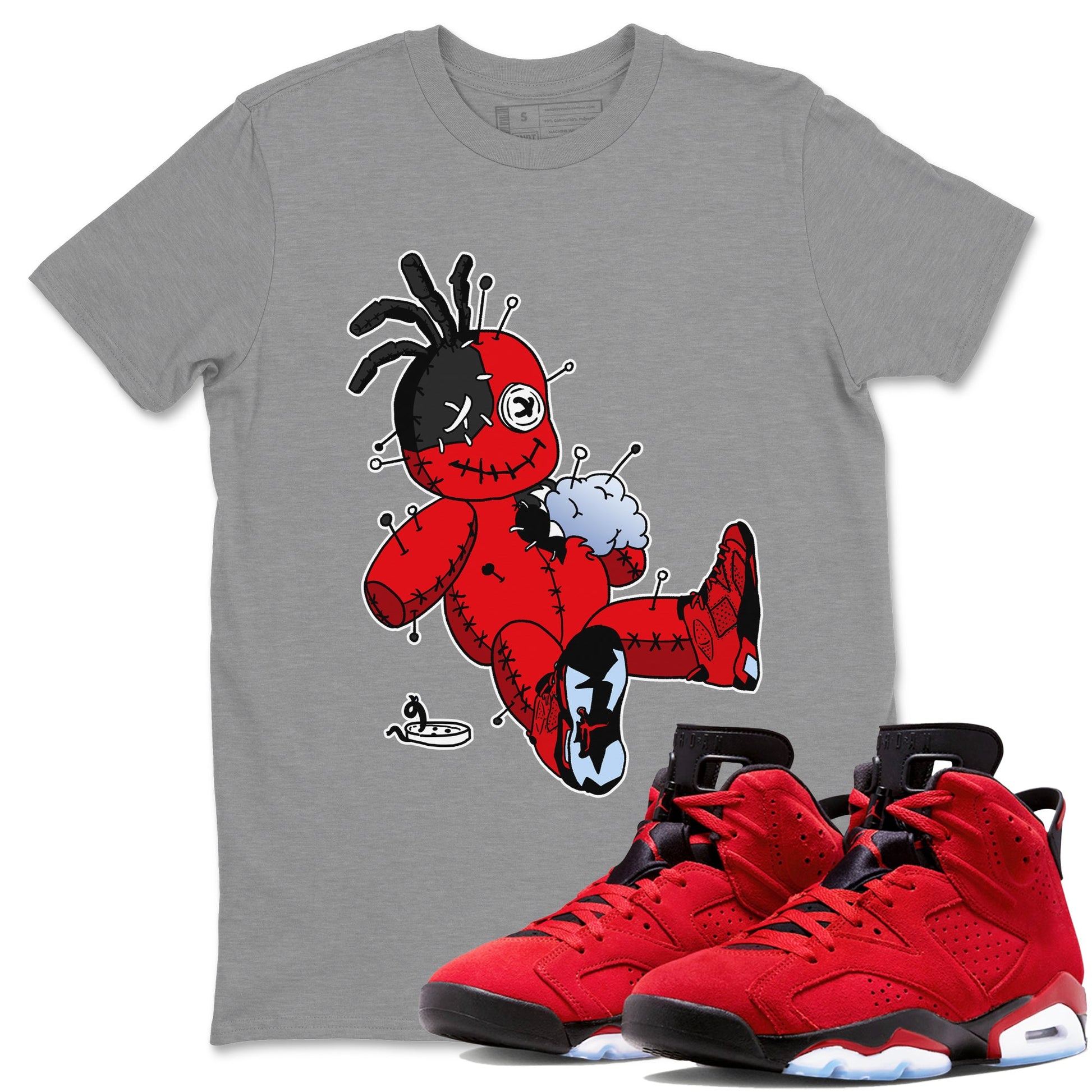 Air Jordan 6 Toro Bravo Voodoo Doll Crew Neck Sneaker Tees Air Jordan 6 Toro Bravo Sneaker T-Shirts Size Chart