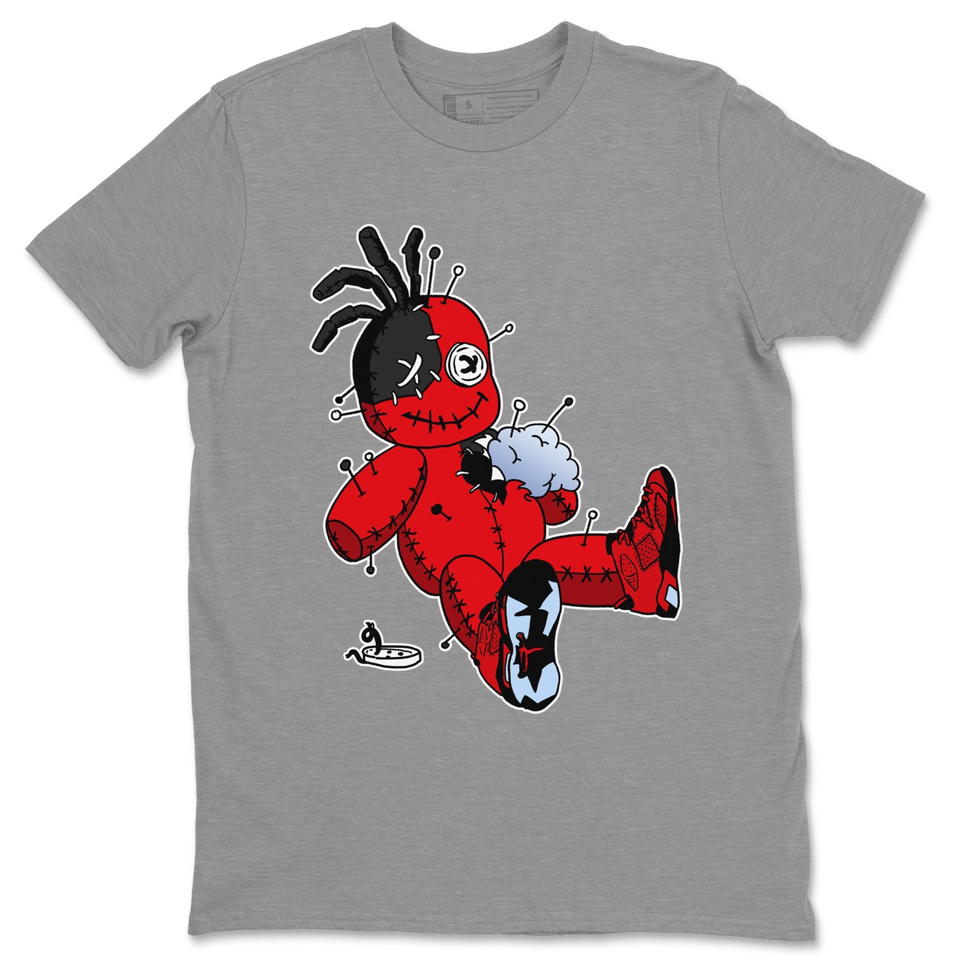 Air Jordan 6 Toro Bravo unique Halloween sneaker tee Voodoo Doll Sneaker Tees Air Jordan 6 Toro Tees Unisex Shirts Heather Grey 2