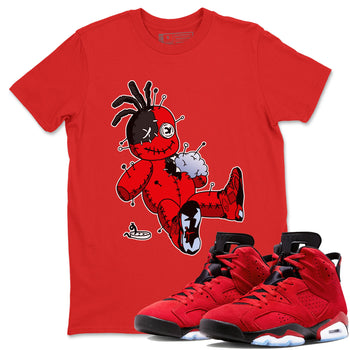 Air Jordan 6 Toro Bravo unique Halloween sneaker tee Voodoo Doll Sneaker Tees Air Jordan 6 Toro Tees Unisex Shirts Red 1