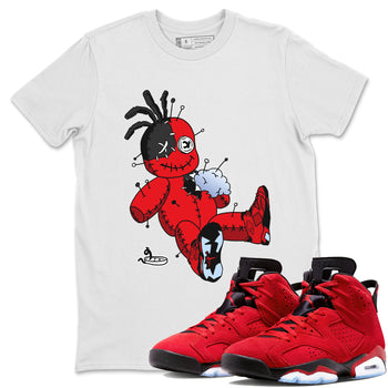 Air Jordan 6 Toro Bravo unique Halloween sneaker tee Voodoo Doll Sneaker Tees Air Jordan 6 Toro Tees Unisex Shirts White 1