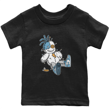 Jordan 1 Denim unique Halloween sneaker tee Voodoo Doll Sneaker Tees Jordan 1 Denim Sneaker Release Tees Kids Shirts