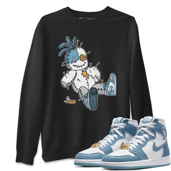 Jordan 1 Denim unique Halloween sneaker tee Voodoo Doll Sneaker Tees Jordan 1 Denim Sneaker Release Tees Unisex Shirts