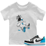 Jordan 1 Powder Blue unique Halloween sneaker tee Voodoo Doll Sneaker Tees Jordan 1 Powder Blue Sneaker Release Tees Kids Shirts