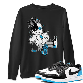 Jordan 1 Powder Blue unique Halloween sneaker tee Voodoo Doll Sneaker Tees Jordan 1 Powder Blue Sneaker Release Tees Unisex Shirts