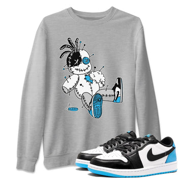 Jordan 1 Powder Blue unique Halloween sneaker tee Voodoo Doll Sneaker Tees Jordan 1 Powder Blue Sneaker Release Tees Unisex Shirts