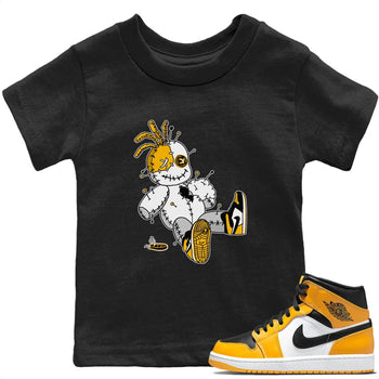 Jordan 1 Taxi unique Halloween sneaker tee Voodoo Doll Sneaker Tees Jordan 1 Taxi Sneaker Release Tees Kids Shirts
