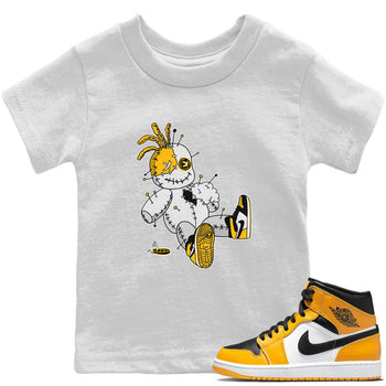 Jordan 1 Taxi unique Halloween sneaker tee Voodoo Doll Sneaker Tees Jordan 1 Taxi Sneaker Release Tees Kids Shirts