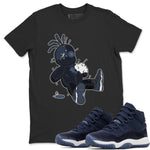 Jordan 11 Midnight Navy Sneaker Match Tees Voodoo Doll Sneaker Tees Jordan 11 Midnight Navy Sneaker Release Tees Unisex Shirts