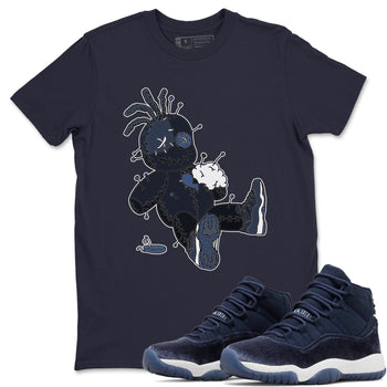 Jordan 11 Midnight Navy unique Halloween sneaker tee Voodoo Doll Sneaker Tees Jordan 11 Midnight Navy Sneaker Release Tees Unisex Shirts