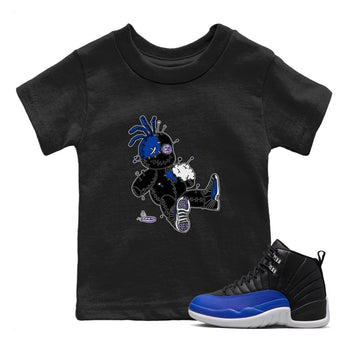 Jordan 12 Hyper Royal unique Halloween sneaker tee Voodoo Doll Sneaker Tees Jordan 12 Hyper Royal Sneaker Release Tees Kids Shirts