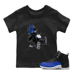 Jordan 12 Hyper Royal unique Halloween sneaker tee Voodoo Doll Sneaker Tees Jordan 12 Hyper Royal Sneaker Release Tees Kids Shirts
