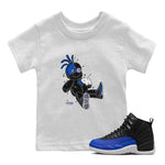 Jordan 12 Hyper Royal unique Halloween sneaker tee Voodoo Doll Sneaker Tees Jordan 12 Hyper Royal Sneaker Release Tees Kids Shirts