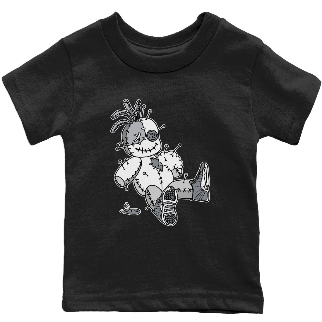 Jordan 12 Stealth unique Halloween sneaker tee Voodoo Doll Sneaker Tees Jordan 12 Stealth Sneaker Release Tees Kids Shirts