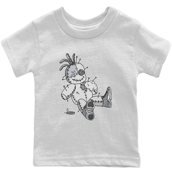 Jordan 12 Stealth unique Halloween sneaker tee Voodoo Doll Sneaker Tees Jordan 12 Stealth Sneaker Release Tees Kids Shirts
