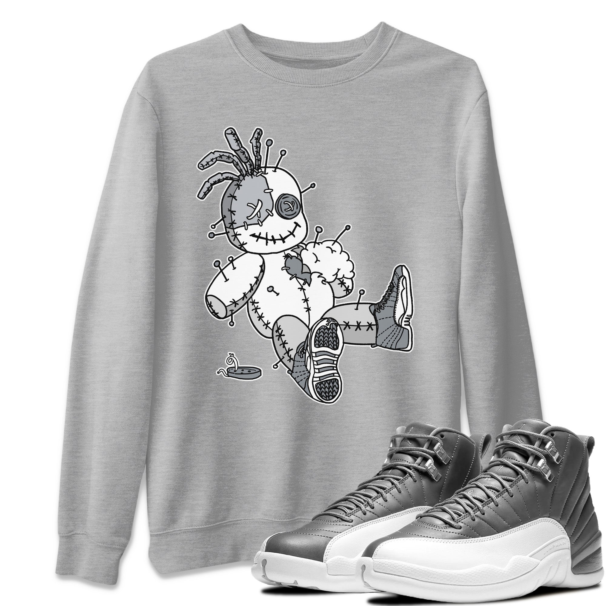 Jordan 12 Stealth unique Halloween sneaker tee Voodoo Doll Sneaker Tees Jordan 12 Stealth Sneaker Release Tees Unisex Shirts