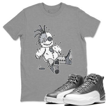 Jordan 12 Stealth unique Halloween sneaker tee Voodoo Doll Sneaker Tees Jordan 12 Stealth Sneaker Release Tees Unisex Shirts