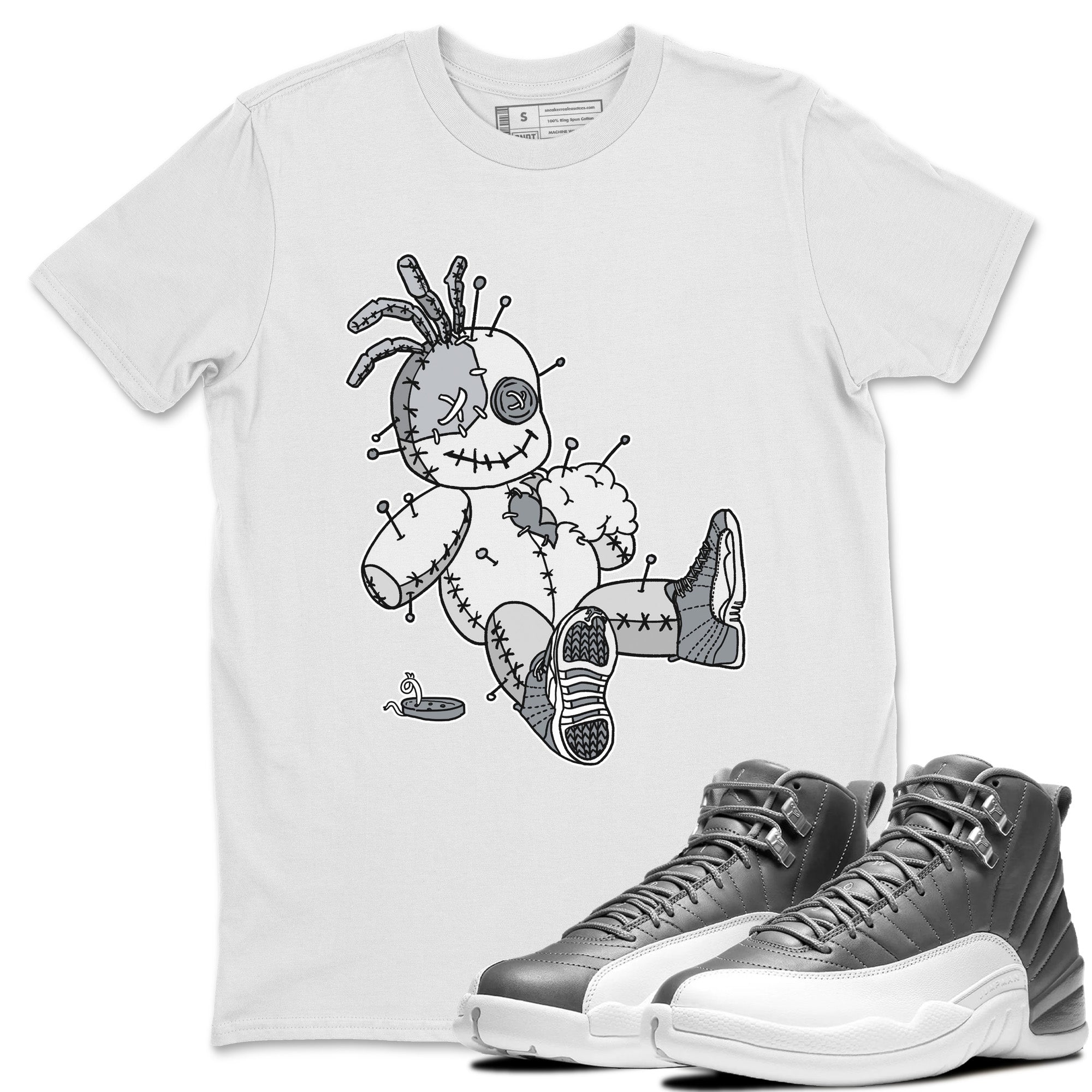 Jordan 12 Stealth unique Halloween sneaker tee Voodoo Doll Sneaker Tees Jordan 12 Stealth Sneaker Release Tees Unisex Shirts