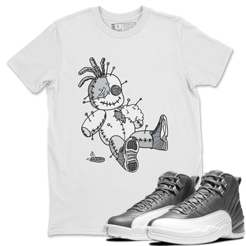 Jordan 12 Stealth unique Halloween sneaker tee Voodoo Doll Sneaker Tees Jordan 12 Stealth Sneaker Release Tees Unisex Shirts