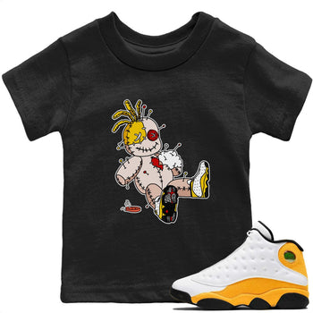 Jordan 13 Del Sol unique Halloween sneaker tee Voodoo Doll Sneaker Tees Jordan 13 Del Sol Sneaker Release Tees Kids Shirts