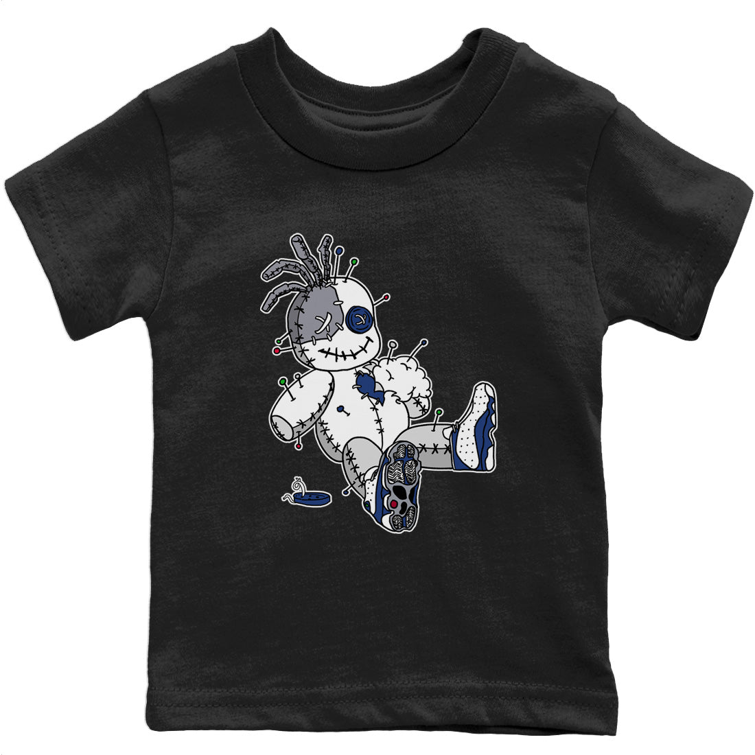 Jordan 13 French Blue unique Halloween sneaker tee Voodoo Doll Sneaker Tees Jordan 13 French Blue Sneaker Release Tees Kids Shirts