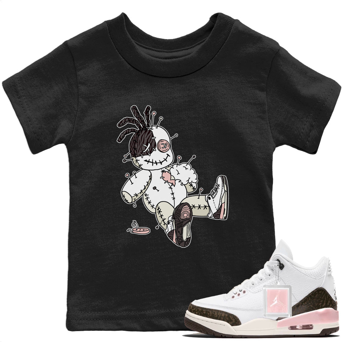 Jordan 3 Atmosphere unique Halloween sneaker tee Voodoo Doll Sneaker Tees Jordan 3 Atmosphere Sneaker Release Tees Kids Shirts