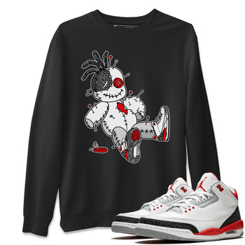 Jordan 3 Fire Red unique Halloween sneaker tee Voodoo Doll Sneaker Tees Jordan 3 Fire Red Sneaker Release Tees Unisex Shirts