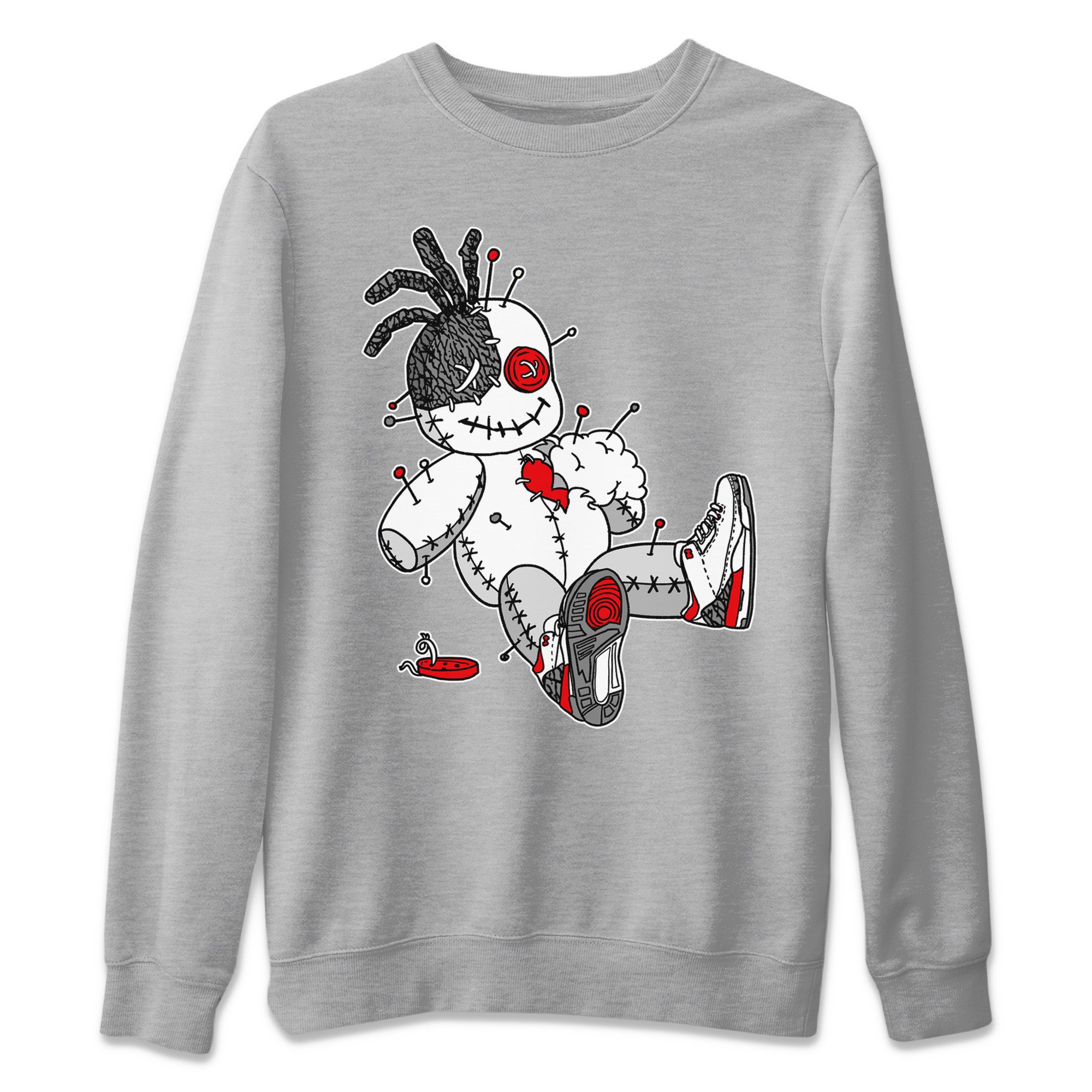 Jordan 3 Fire Red unique Halloween sneaker tee Voodoo Doll Sneaker Tees Jordan 3 Fire Red Sneaker Release Tees Unisex Shirts