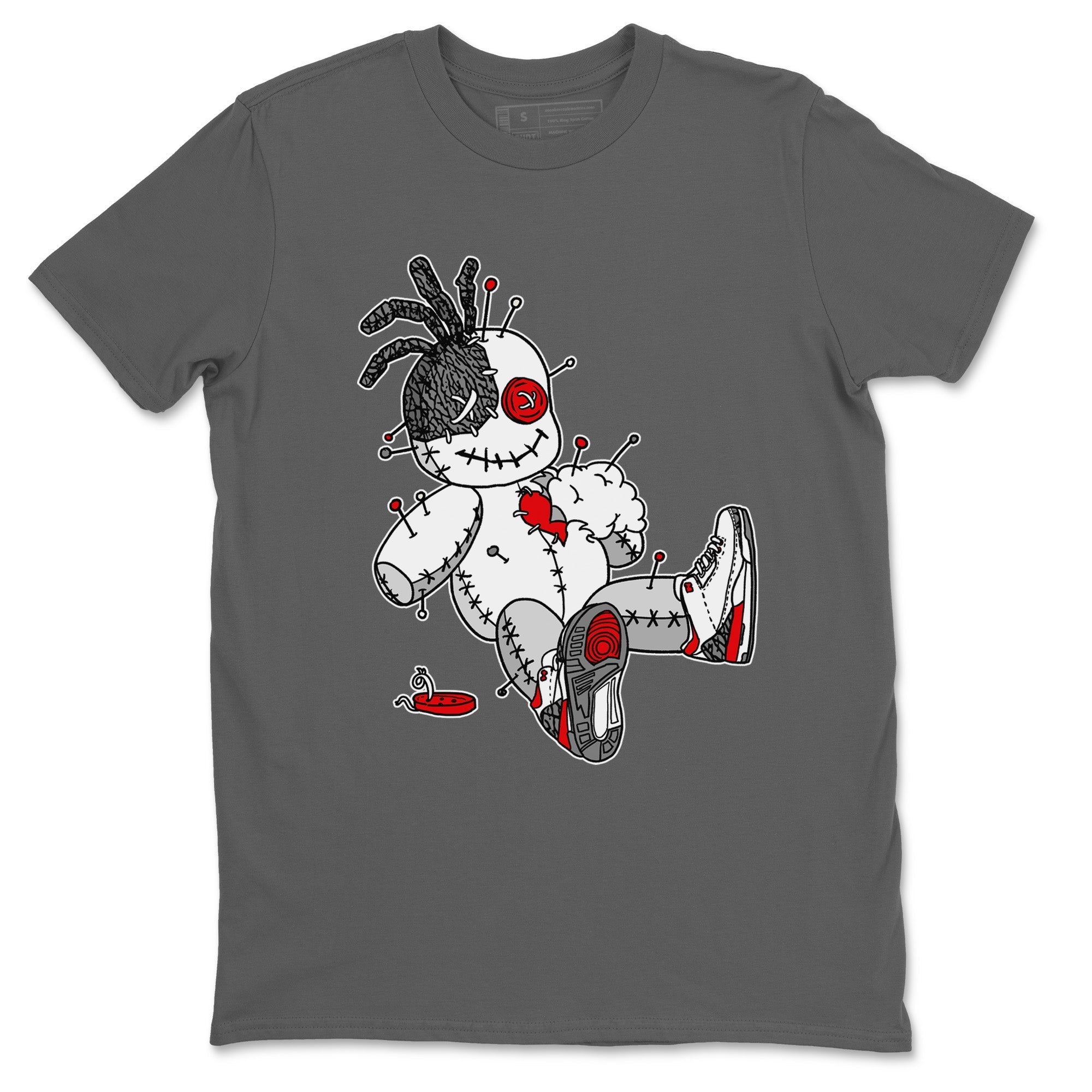 Jordan 3 Fire Red unique Halloween sneaker tee Voodoo Doll Sneaker Tees Jordan 3 Fire Red Sneaker Release Tees Unisex Shirts