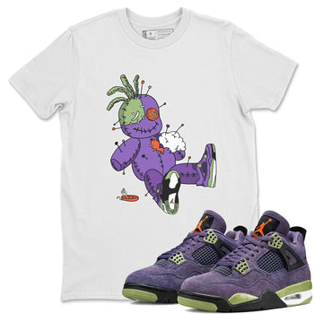 Jordan 4 Canyon Purple unique Halloween sneaker tee Voodoo Doll Sneaker Tees Jordan 4 Canyon Purple Sneaker Release Tees Unisex Shirts