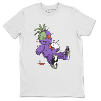 Jordan 4 Canyon Purple unique Halloween sneaker tee Voodoo Doll Sneaker Tees Jordan 4 Canyon Purple Sneaker Release Tees Unisex Shirts