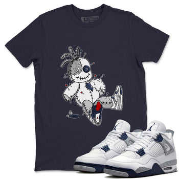 Jordan 4 Midnight Navy unique Halloween sneaker tee Voodoo Doll Sneaker Tees Jordan 4 Midnight Navy Sneaker Release Tees Unisex Shirts