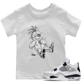 Jordan 4 Military Black unique Halloween sneaker tee Voodoo Doll Sneaker Tees Jordan 4 Military Black Sneaker Release Tees Kids Shirts