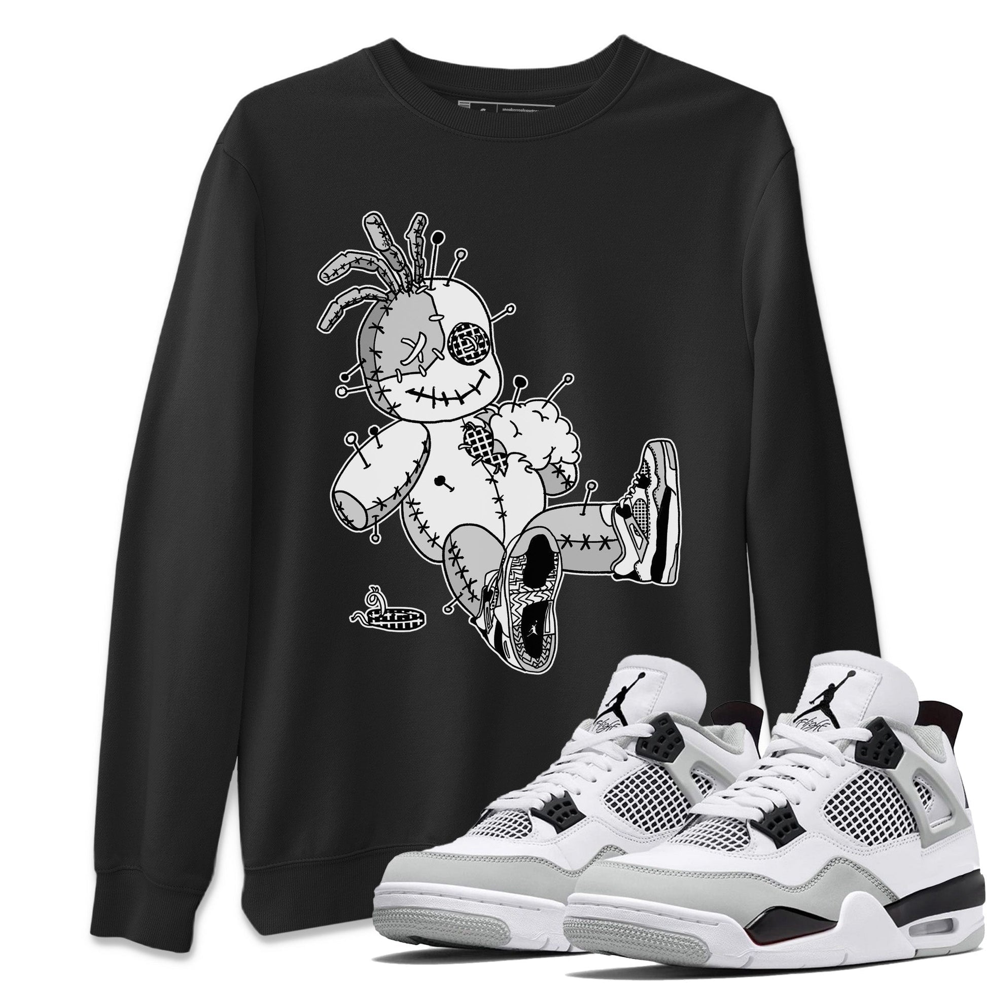 Jordan 4 Military Black unique Halloween sneaker tee Voodoo Doll Sneaker Tees Jordan 4 Military Black Sneaker Release Tees Unisex Shirts