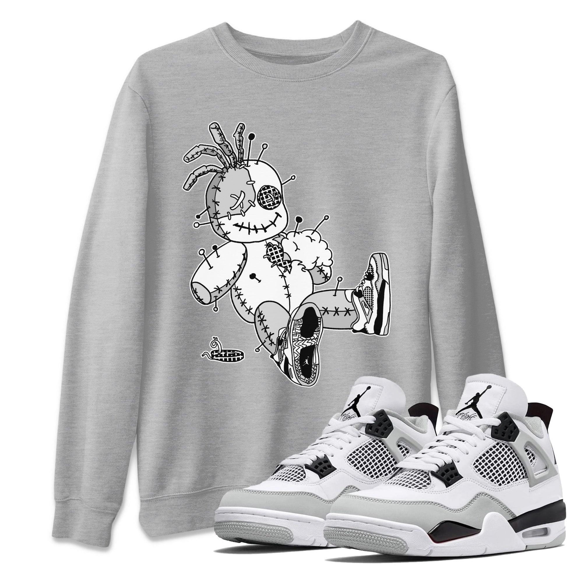Jordan 4 Military Black unique Halloween sneaker tee Voodoo Doll Sneaker Tees Jordan 4 Military Black Sneaker Release Tees Unisex Shirts